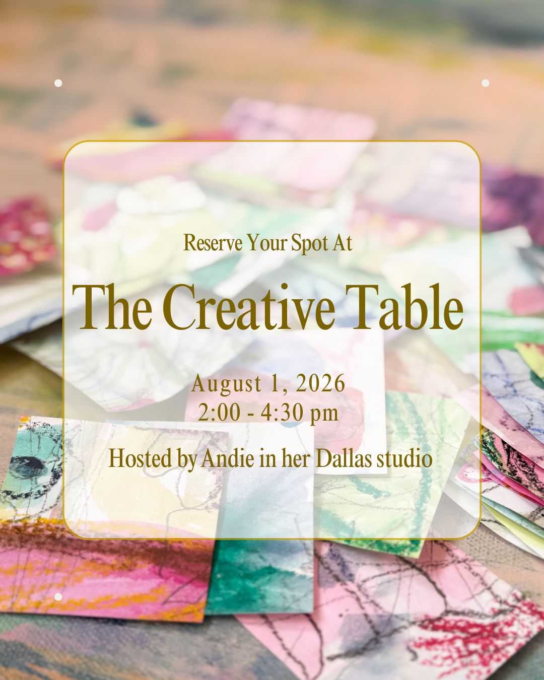 Seat at The Creative Table August