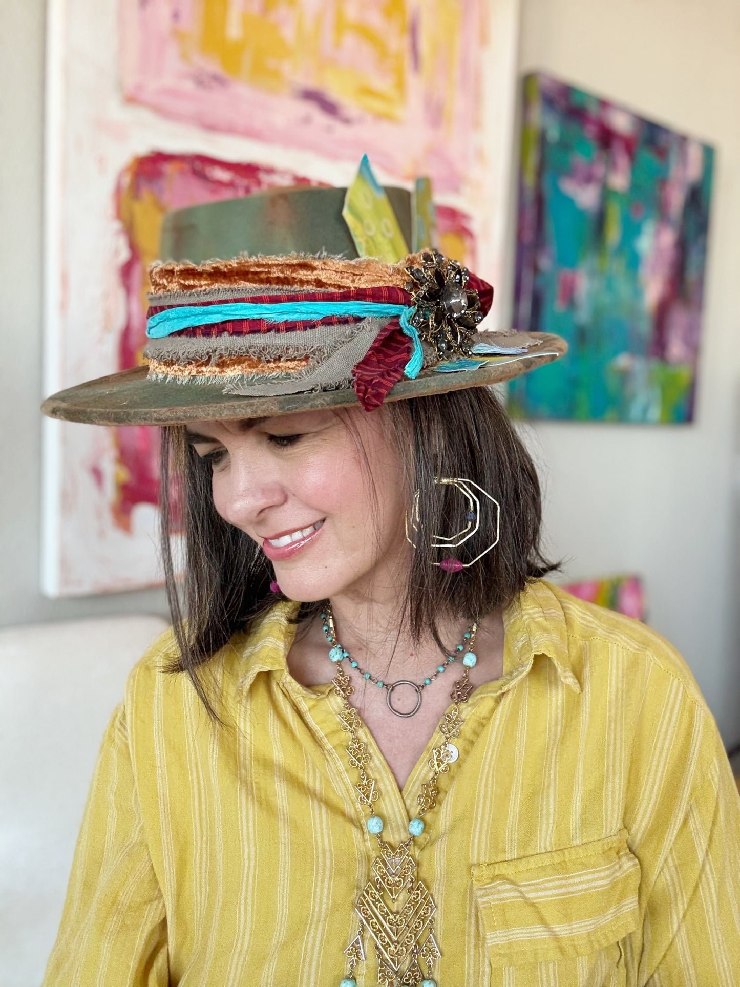 Hand Painted Hat No. 5