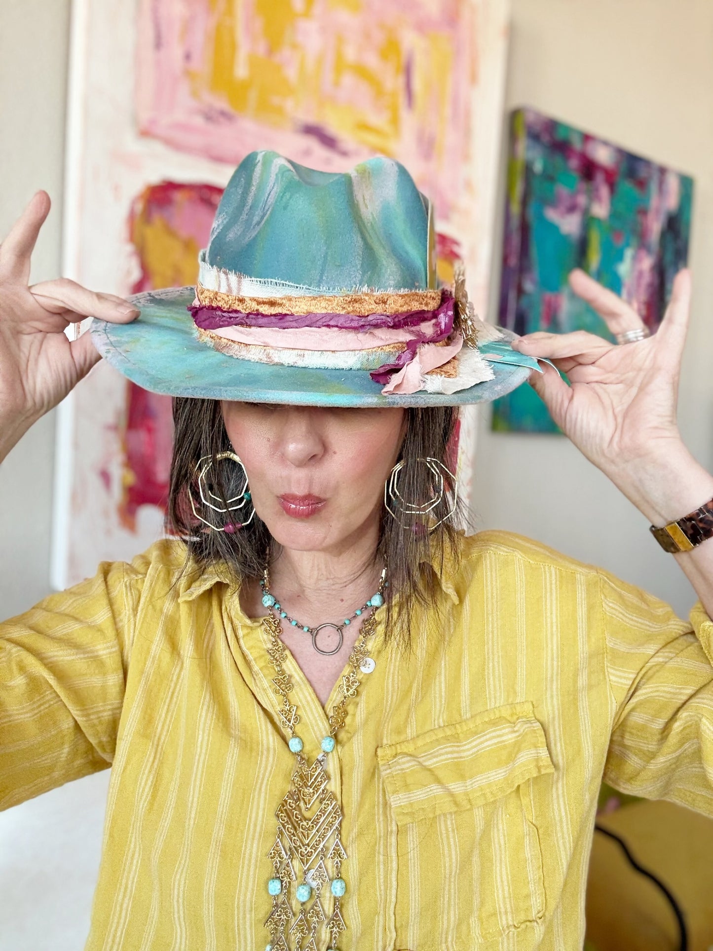 Hand Painted Hat No. 3